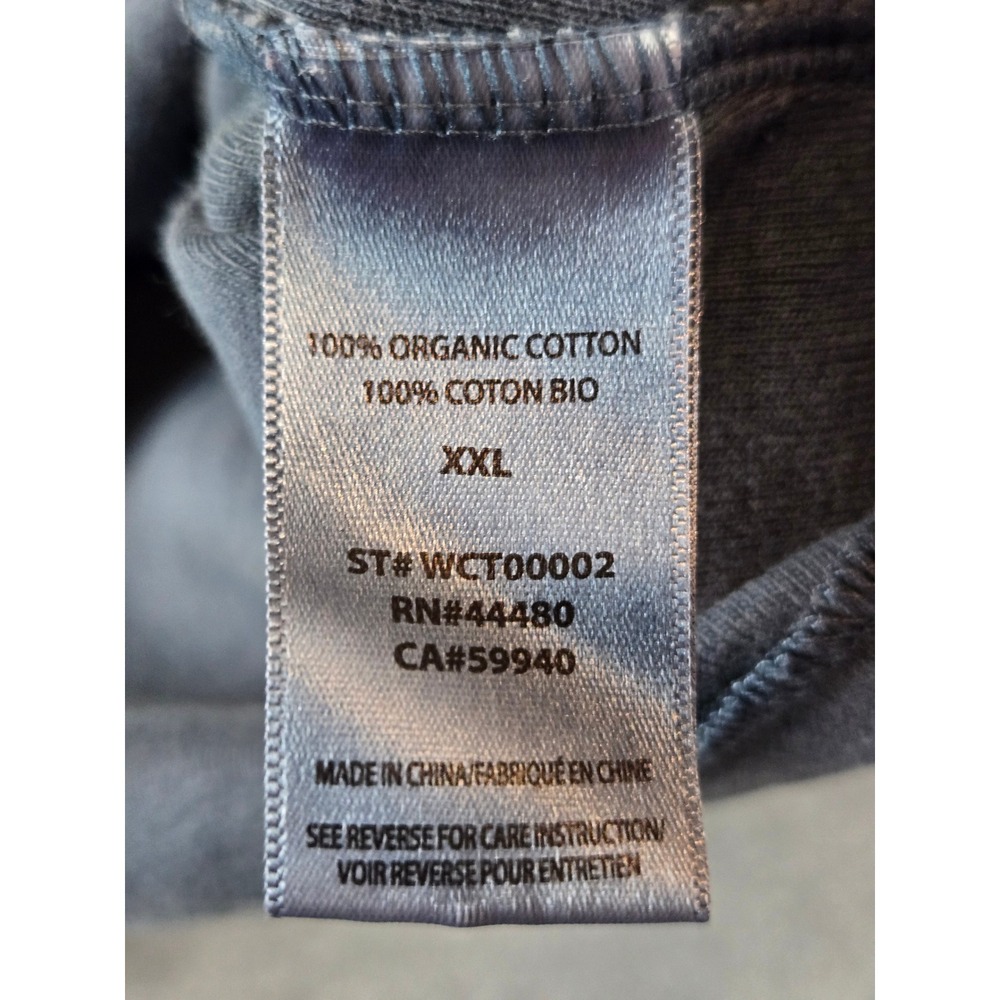 Elwood Babydoll Core Tee Womens XXL Faded Blue Organic Cotton Crop Single Stitch - Picture 3 of 7